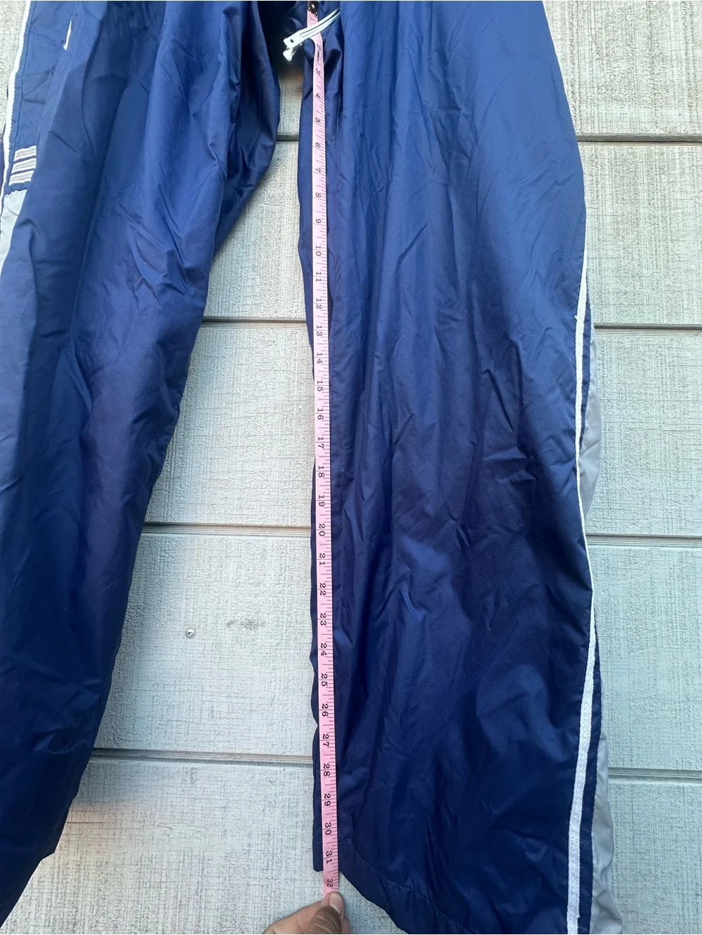 Adidas Blue Windbreaker Track Pants – Men’s 2XL – Swishy Nylon – Y2K Athletic